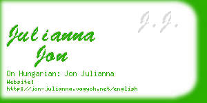 julianna jon business card